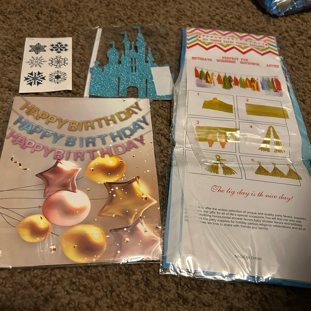Winter Wonderland Party‎ Supplies Set - Blue and Silver